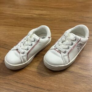 GAP Disney Kids White and Pink Cat Sneakers Size 7